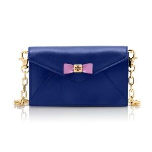 Tory Burch Navy Envelope
Crossbody with Pink Bow